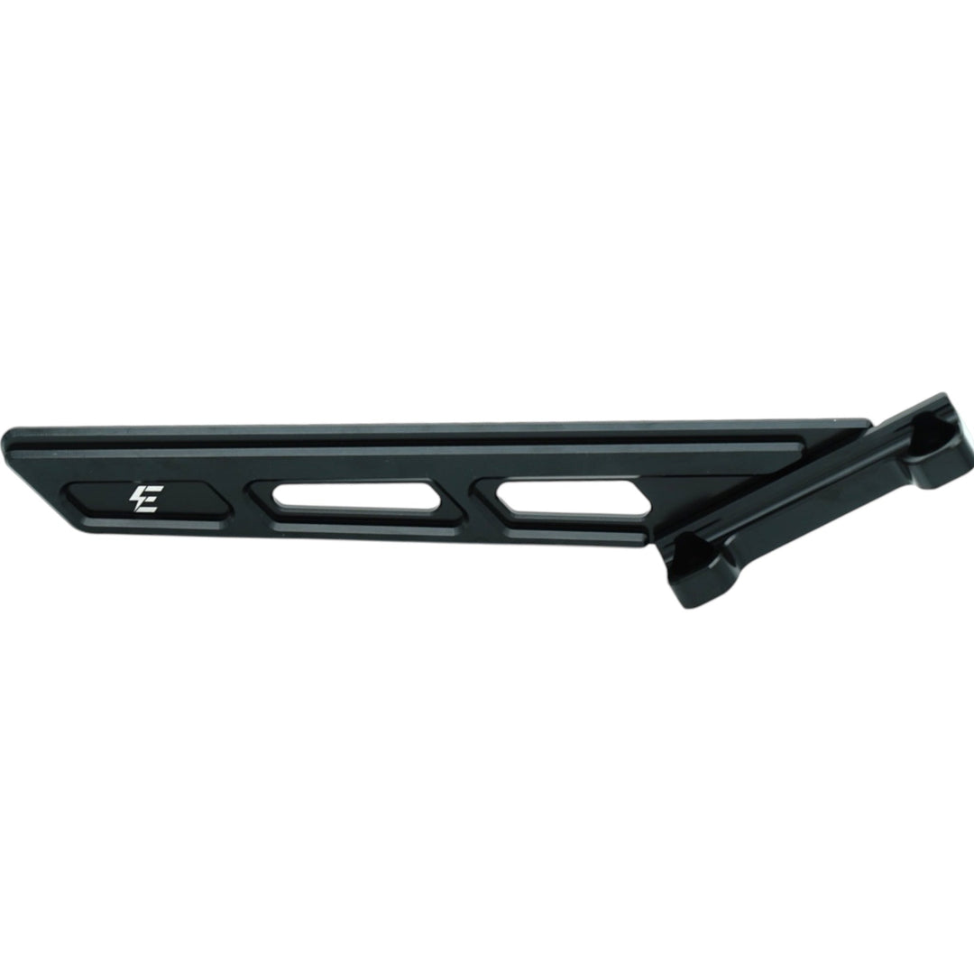 Black anodized CNC chain guide bracket for motorcycle dirt bike drivetrain