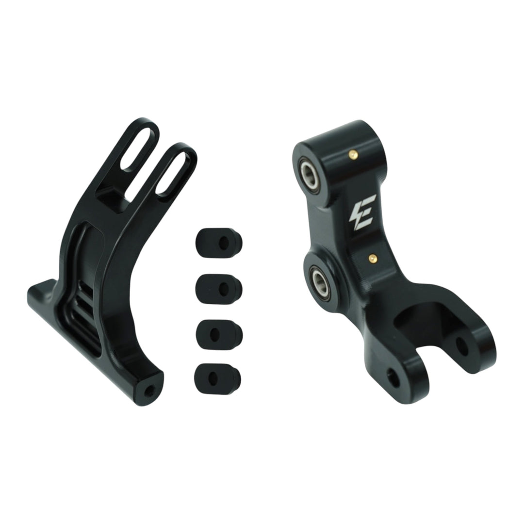 CNC Tuningkit schwarz fuer E Ride Pro SS – Triangel und Umlenkung
