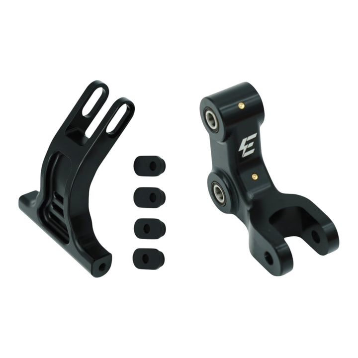 CNC Tuningkit schwarz fuer E Ride Pro SS – Triangel und Umlenkung
