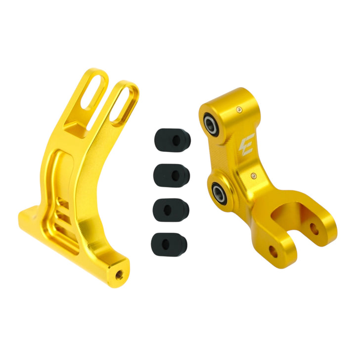 CNC Tuningkit gold fuer E Ride Pro SS – Triangel und Umlenkung
