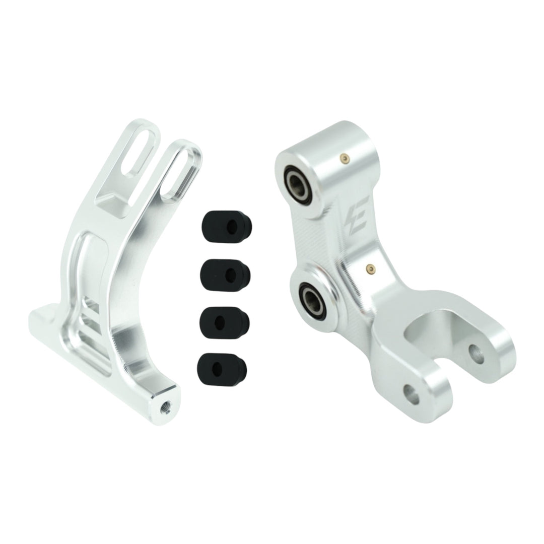 CNC Tuningkit silber fuer E Ride Pro SS – Triangel und Umlenkung
